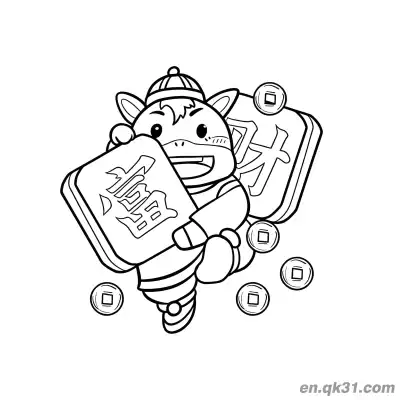 Free printable 2026 Year of the Horse Coloring Page with Pony Holding Gold Character Tile coloring page