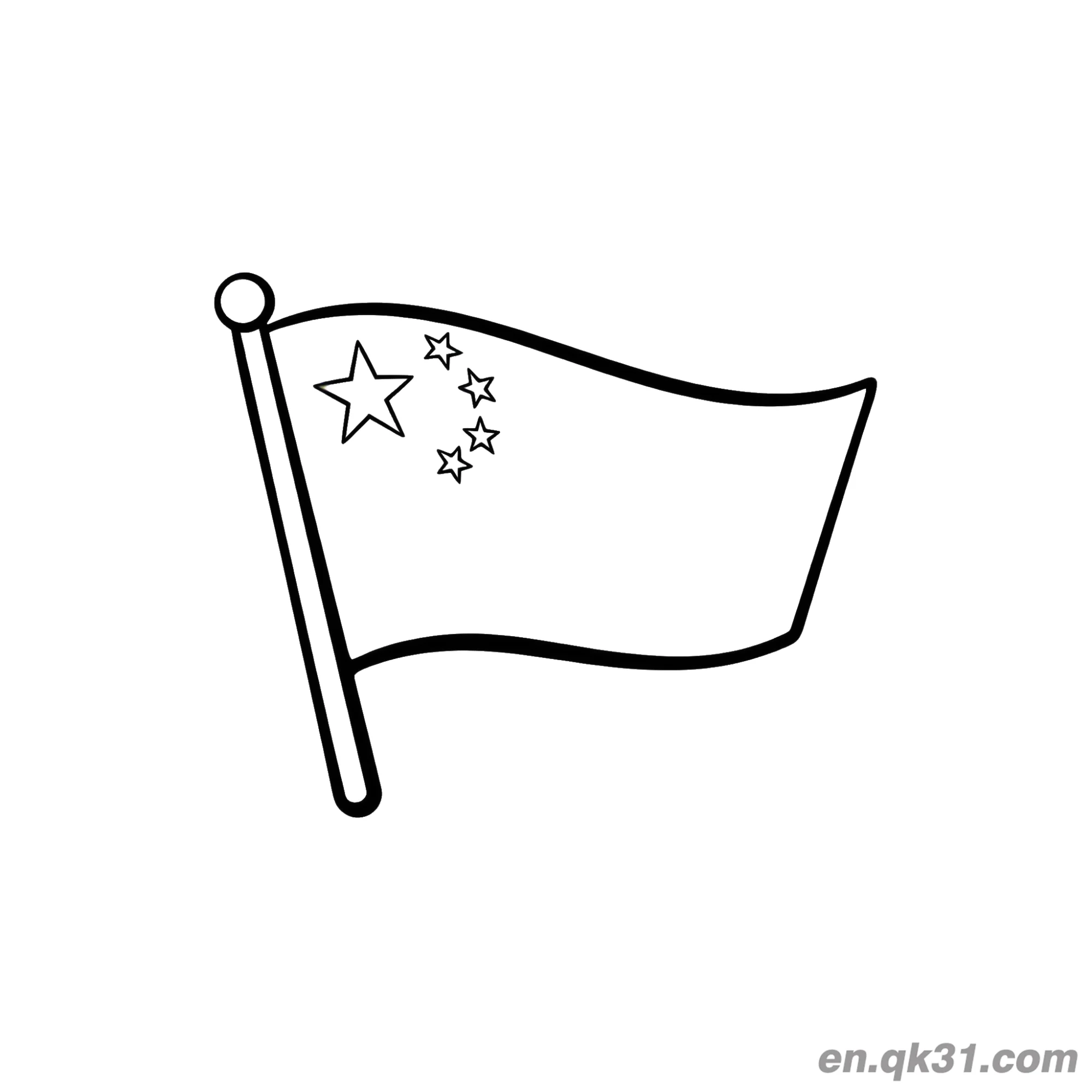 Chinese New Year Coloring Page with China Flag – Free Printable Coloring Page for Kids and Adults