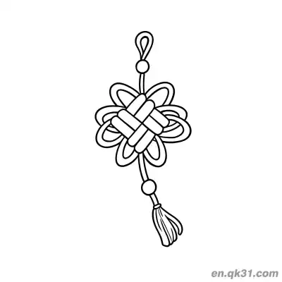 Free printable Chinese New Year Coloring Page with Floral Pattern Chinese Knot coloring page