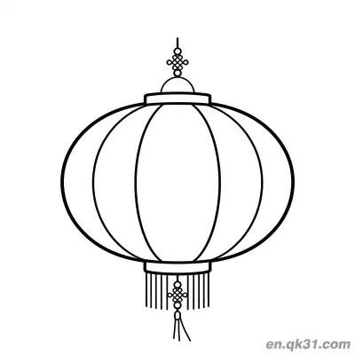 Free printable Chinese New Year Coloring Page with Lantern and Chinese Knot coloring page