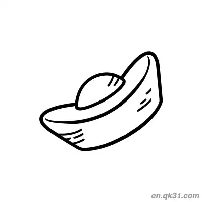 Free printable Chinese New Year Coloring Page with Traditional Gold Ingot coloring page