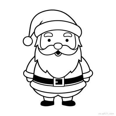 Free printable Cartoon Santa Claus Face Coloring Page coloring page