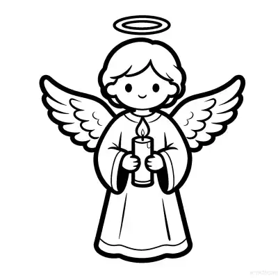Free printable Christmas Angel 2 Coloring Page - Free Printable Christmas PDFS Coloring Sheets coloring page