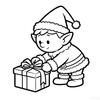 Free printable Christmas Elf 1 Coloring Page - Free Printable Christmas PDFS Coloring Sheets coloring page