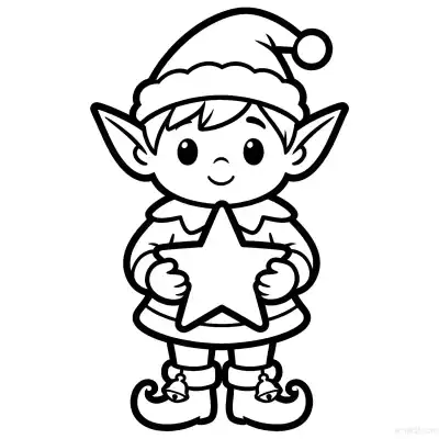 Free printable Christmas Elf 2 Coloring Page - Free Printable Christmas PDFS Coloring Sheets coloring page