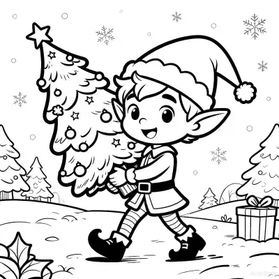 Free printable Christmas Elf 5 Coloring Page - Free Printable Christmas PDFS Coloring Sheets coloring page