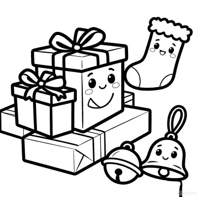 Free printable Christmas Gift 3 Coloring Page - Free Printable Christmas PDFS Coloring Sheets coloring page