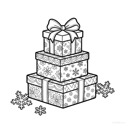 Free printable Christmas Gift 4 Coloring Page - Free Printable Christmas PDFS Coloring Sheets coloring page