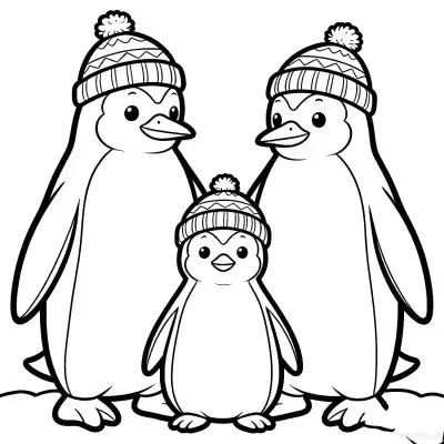 Free printable Christmas Penguin 1 Coloring Page - Free Printable Christmas PDFS Coloring Sheets coloring page