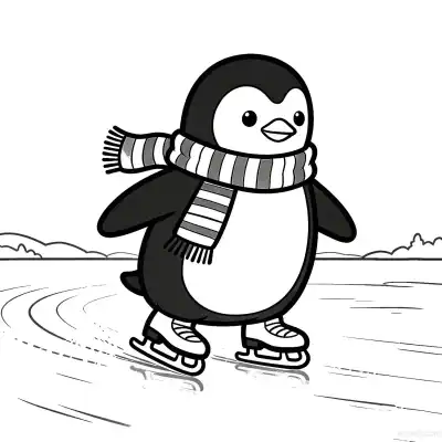Free printable Christmas Penguin 2 Coloring Page - Free Printable Christmas PDFS Coloring Sheets coloring page