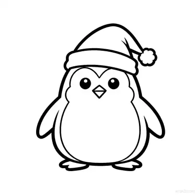 Free printable Christmas Penguin 3 Coloring Page - Free Printable Christmas PDFS Coloring Sheets coloring page