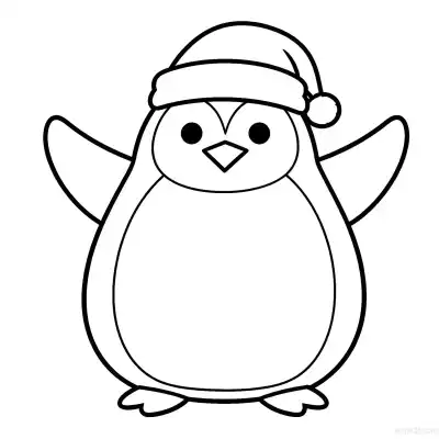 Free printable Christmas Penguin 5 Coloring Page - Free Printable Christmas PDFS Coloring Sheets coloring page