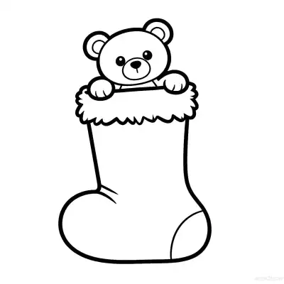 Free printable Christmas Stocking 2 Coloring Page - Free Printable Christmas PDFS Coloring Sheets coloring page