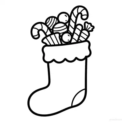 Free printable Christmas Stocking 7 Coloring Page - Free Printable Christmas PDFS Coloring Sheets coloring page