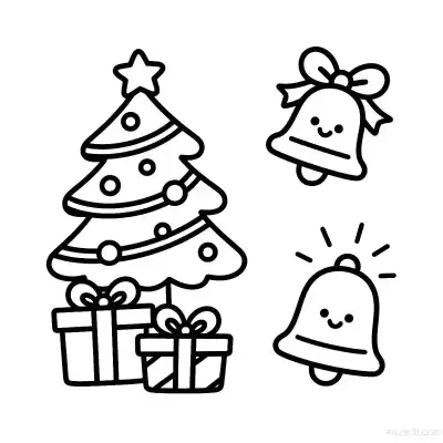Free printable Christmas Tree 1 Coloring Page - Free Printable Christmas PDFS Coloring Sheets coloring page