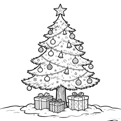 Free printable Christmas Tree 3 Coloring Page - Free Printable Christmas PDFS Coloring Sheets coloring page