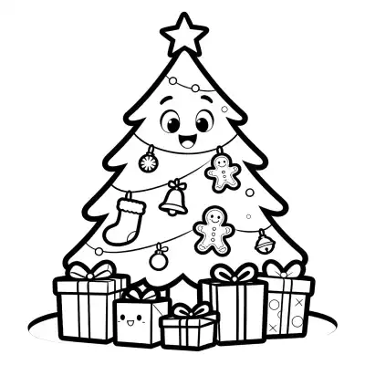 Free printable Christmas Tree 4 Coloring Page - Free Printable Christmas PDFS Coloring Sheets coloring page