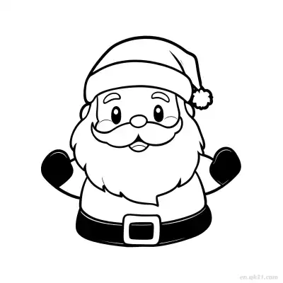 Free printable Classic Santa Claus Coloring Page coloring page