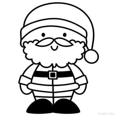 Free printable Fluffy Beard Santa Coloring Page coloring page