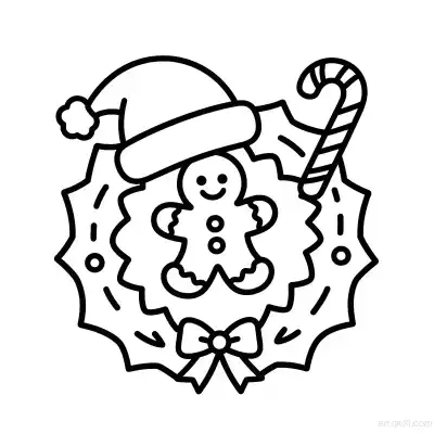 Free printable Gingerbread Man 1 Coloring Page - Free Printable Christmas PDFS Coloring Sheets coloring page