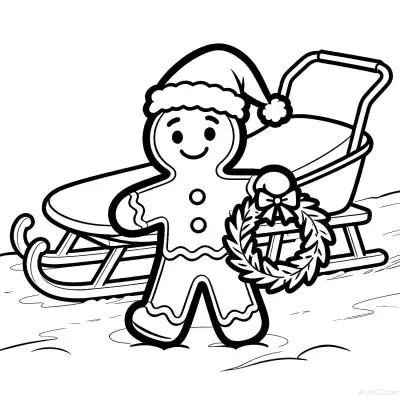 Free printable Gingerbread Man 4 Coloring Page - Free Printable Christmas PDFS Coloring Sheets coloring page