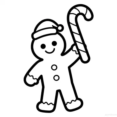 Free printable Gingerbread Man 5 Coloring Page - Free Printable Christmas PDFS Coloring Sheets coloring page