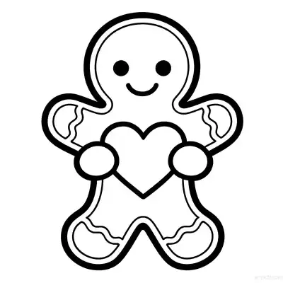 Free printable Gingerbread Man 6 Coloring Page - Free Printable Christmas PDFS Coloring Sheets coloring page