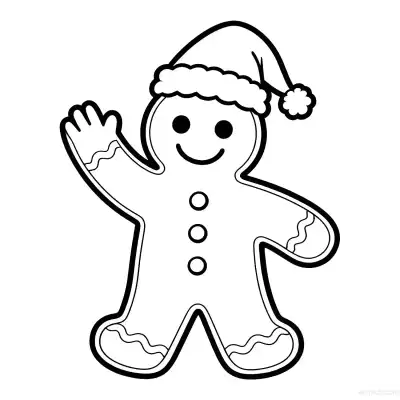 Free printable Gingerbread Man 8 Coloring Page - Free Printable Christmas PDFS Coloring Sheets coloring page