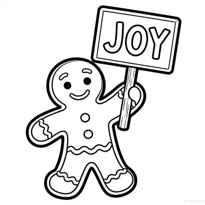 Free printable Gingerbread Man 9 Coloring Page - Free Printable Christmas PDFS Coloring Sheets coloring page