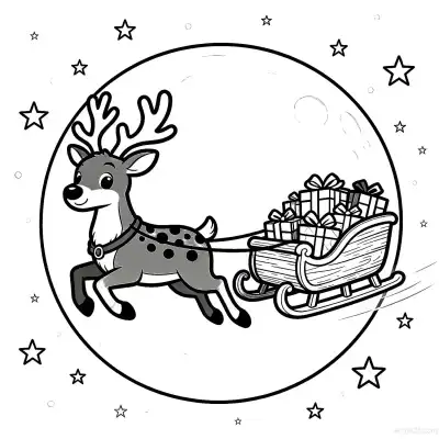 Free printable Reindeer 2 Coloring Page - Free Printable Christmas PDFS Coloring Sheets coloring page