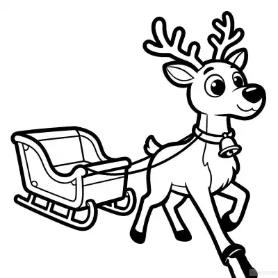 Free printable Reindeer 3 Coloring Page - Free Printable Christmas PDFS Coloring Sheets coloring page