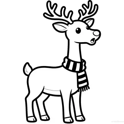 Free printable Reindeer 7 Coloring Page - Free Printable Christmas PDFS Coloring Sheets coloring page