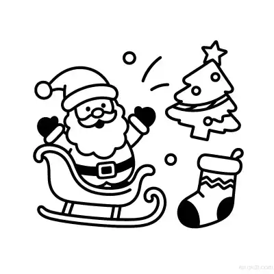 Free printable Santa Claus 2 Coloring Page - Free Printable Christmas PDFS Coloring Sheets coloring page
