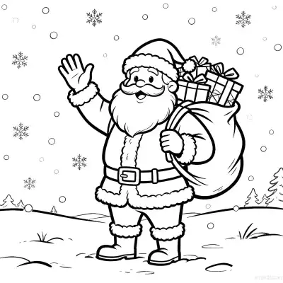 Free printable Santa Claus 3 Coloring Page - Free Printable Christmas PDFS Coloring Sheets coloring page