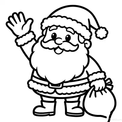 Free printable Santa Claus 4 Coloring Page - Free Printable Christmas PDFS Coloring Sheets coloring page