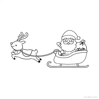 Free printable Santa Riding Rocket Coloring Page coloring page
