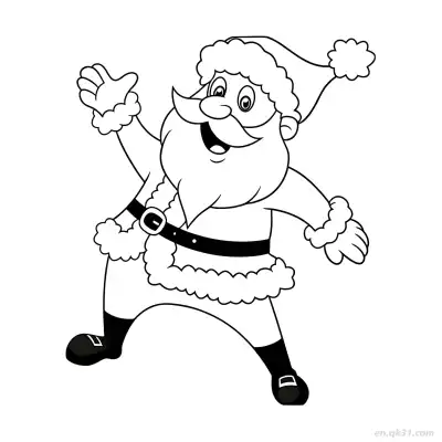 Free printable Santa Welcoming Pose Coloring Page coloring page