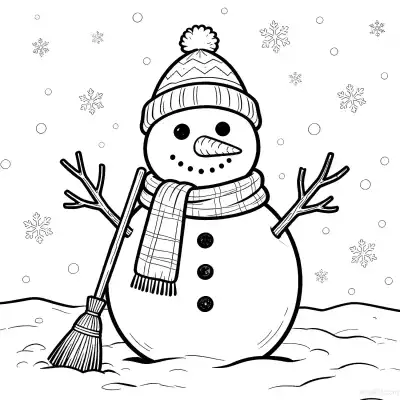 Free printable Snowman 1 Coloring Page - Free Printable Christmas PDFS Coloring Sheets coloring page