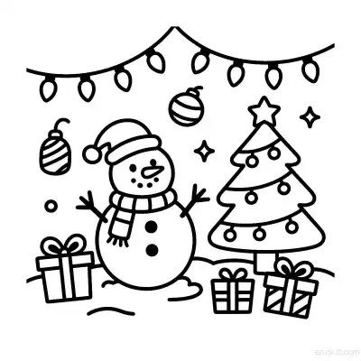 Free printable Snowman 10 Coloring Page - Free Printable Christmas PDFS Coloring Sheets coloring page