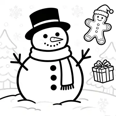 Free printable Snowman 2 Coloring Page - Free Printable Christmas PDFS Coloring Sheets coloring page