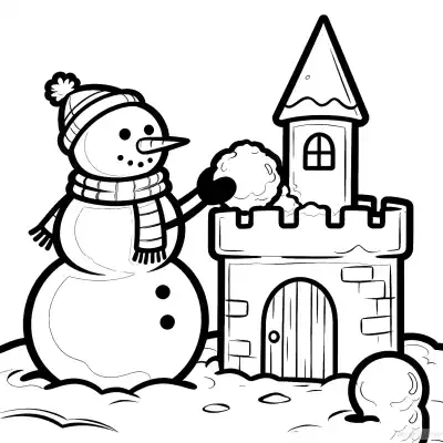 Free printable Snowman 4 Coloring Page - Free Printable Christmas PDFS Coloring Sheets coloring page