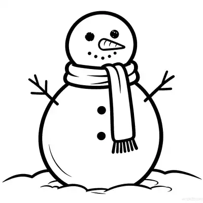 Free printable Snowman 5 Coloring Page - Free Printable Christmas PDFS Coloring Sheets coloring page