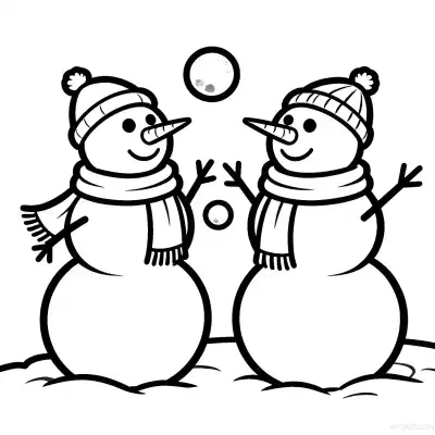 Free printable Snowman 6 Coloring Page - Free Printable Christmas PDFS Coloring Sheets coloring page