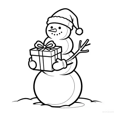 Free printable Snowman 8 Coloring Page - Free Printable Christmas PDFS Coloring Sheets coloring page