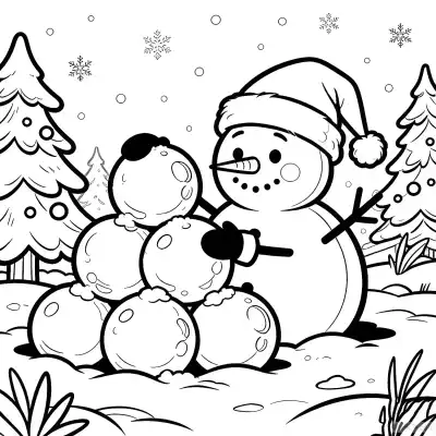 Free printable Snowman 9 Coloring Page - Free Printable Christmas PDFS Coloring Sheets coloring page