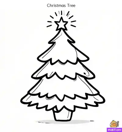 Free printable Christmas Tree Coloring Sheets: Free to Print coloring page