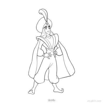 Free printable Aladdin 4 Coloring Page - Free Printable Disney Aladdin PDFS Coloring Sheets coloring page