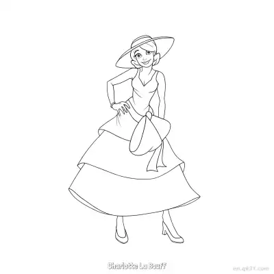 Free printable Charlotte La Bouff 1 Coloring Page - Free Printable Disney The Princess And The Frog PDFS Coloring Sheets coloring page