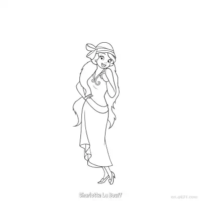 Free printable Charlotte La Bouff 2 Coloring Page - Free Printable Disney The Princess And The Frog PDFS Coloring Sheets coloring page