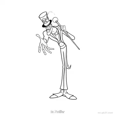Free printable Dr. Facilier 1 Coloring Page - Free Printable Disney The Princess And The Frog PDFS Coloring Sheets coloring page